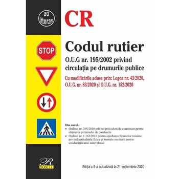 Codul rutier. Act. 21 septembrie 2020 Ed.9 Codul rutier. Act. 21 septembrie 2020 Ed.9