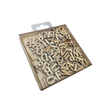 Set 104 litere, Grafix, placaj lemn natur Set 104 litere, Grafix, placaj lemn natur