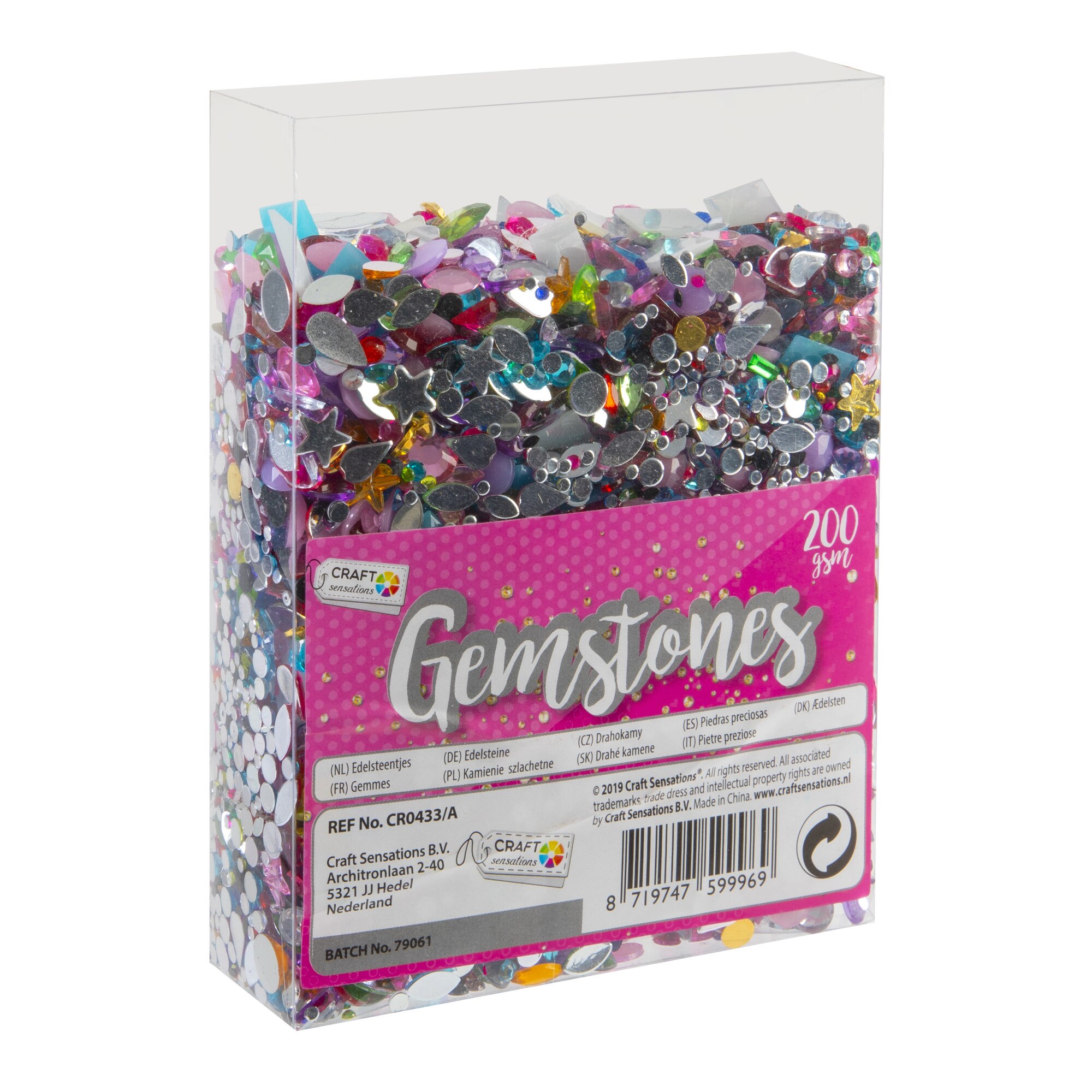 Set creatie, Grafix, mix pietre pretioase, plastic, 200 g