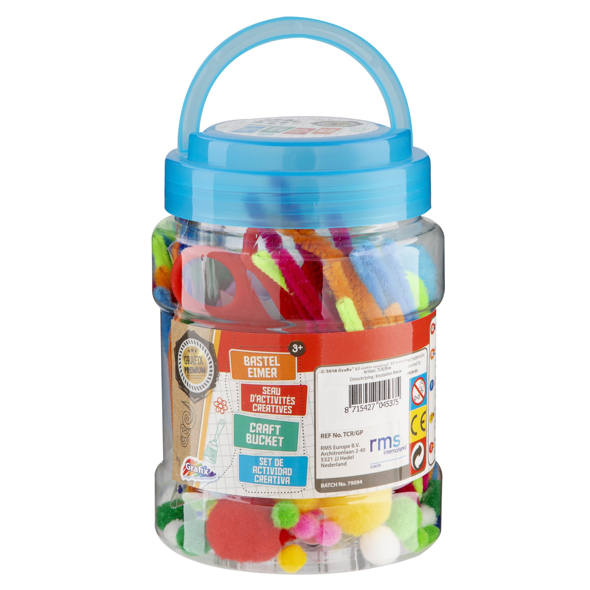 Set de creatie intr-un borcan, Grafix, 10 x 10 x 16 cm, capac bleu