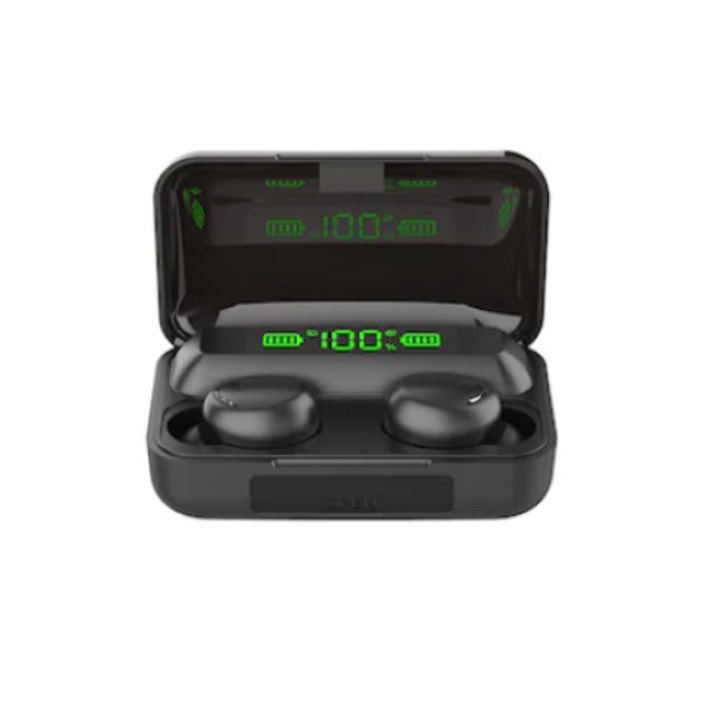 TWS vezeték nélküli BTH-F9-5 Bluetooth fülhallgató, univerzális, fekete