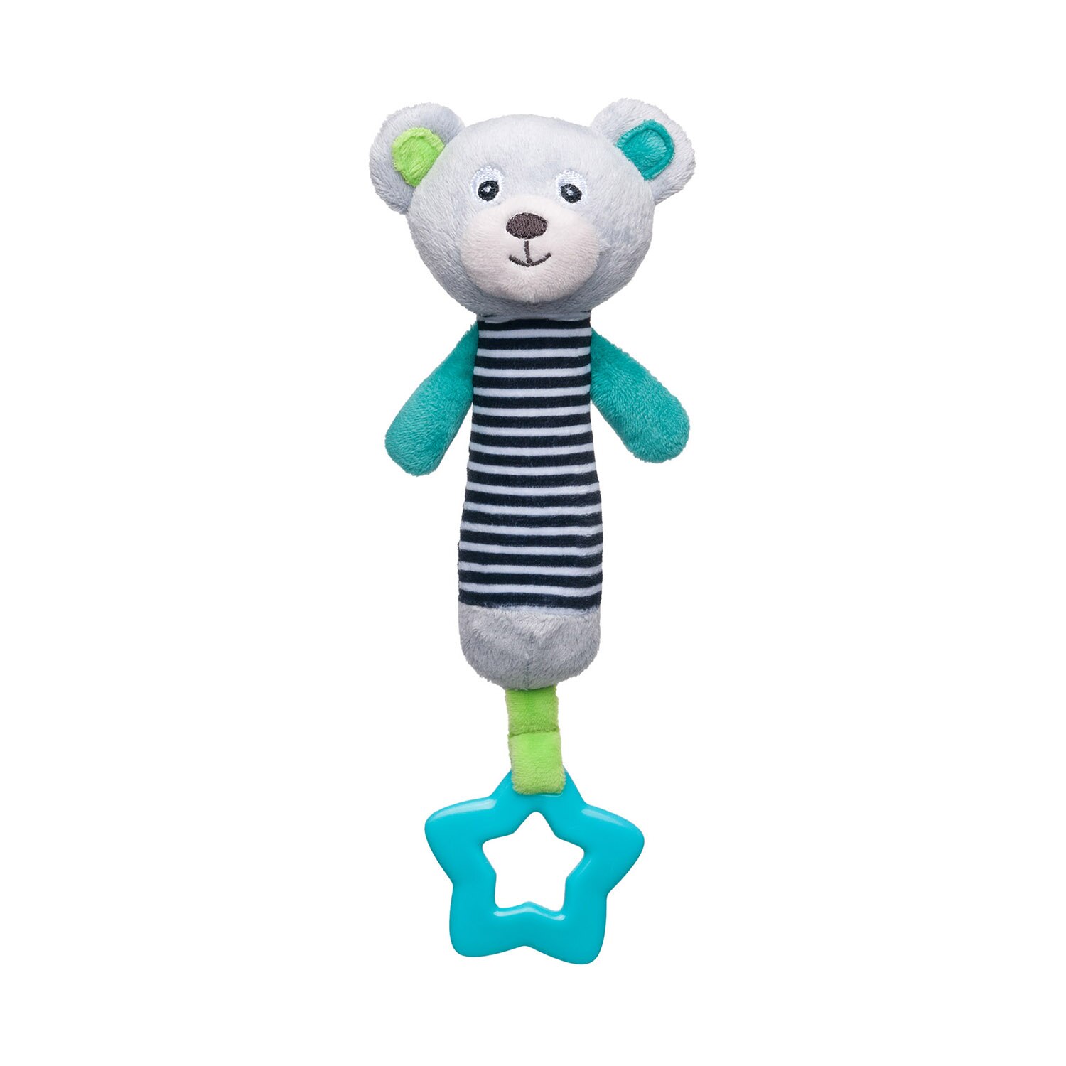 Jucarie plus „Bears“ cu chitaitoare si inel gingival, Canpol babies®, gri