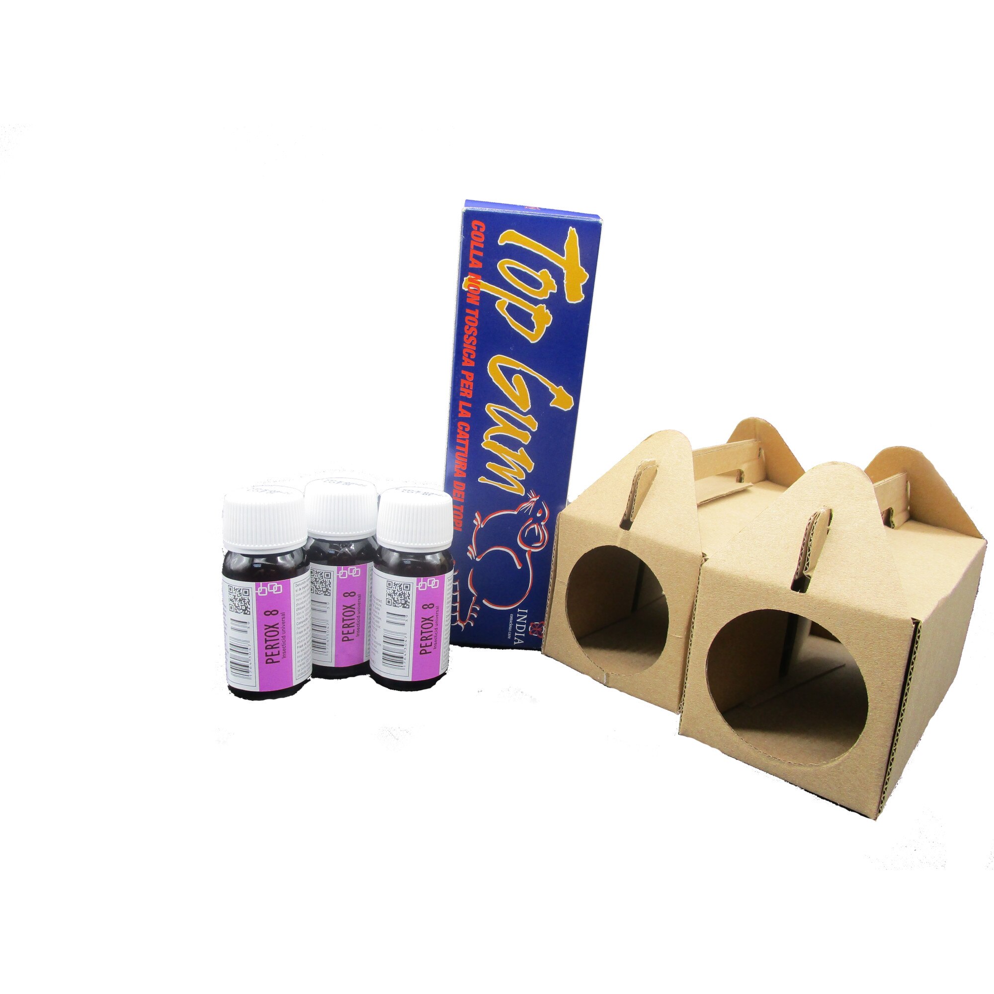 Pachet anti daunatori, 3 buc Pertox 50 ml + 1 buc Top gum + 2 statii intoxicare carton