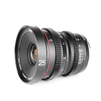 Obiectiv manual Meike 25mm T2.2 Cine pentru MFT M4/3-Mount Obiectiv manual Meike 25mm T2.2 Cine pentru MFT M4/3-Mount