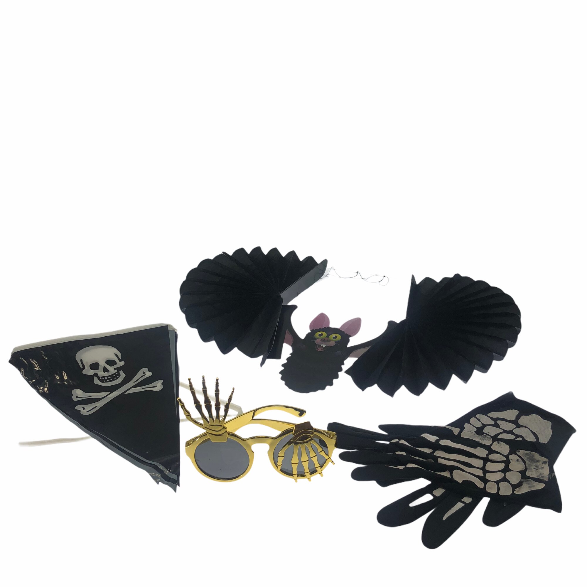 Set Atelier 4 accesorii decorative pentru Halloween, Plastic/Textil