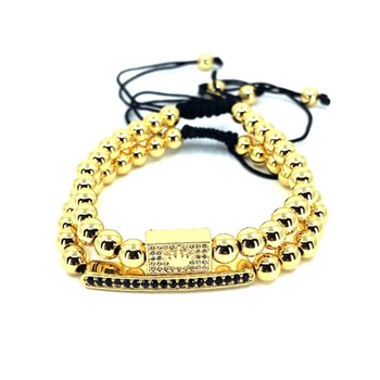 Set 2 bratari fashion Luxury Gold Crown inox snur reglabil unisex Set 2 bratari fashion Luxury Gold Crown inox snur reglabil unisex