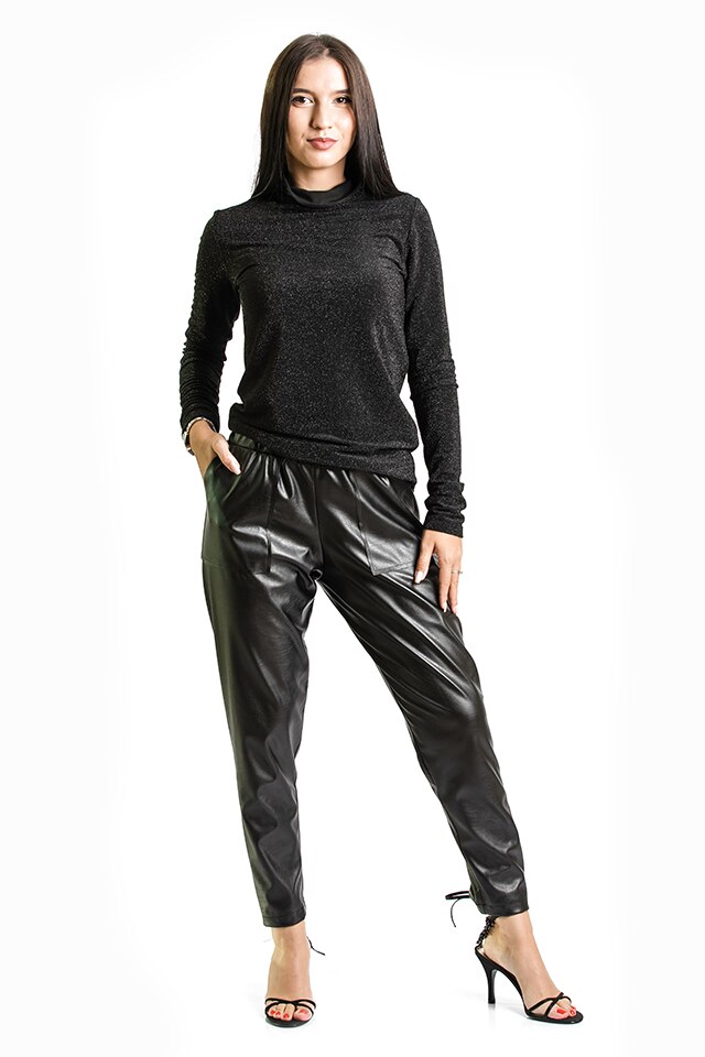 Bluza Ada Rose , tip helanca , neagra , marimea M