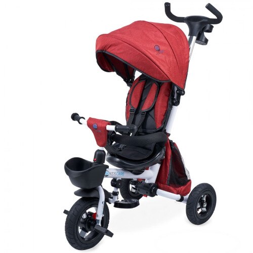 Tricicleta KidsCare Pliabila cu Scaun Rotativ Davos, Rosu