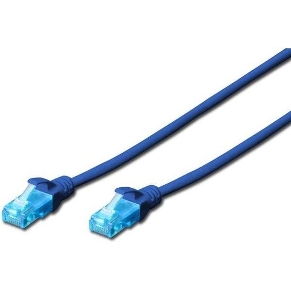 Digitus Cable patch UTP, CAT.5E, blue, 0.5m