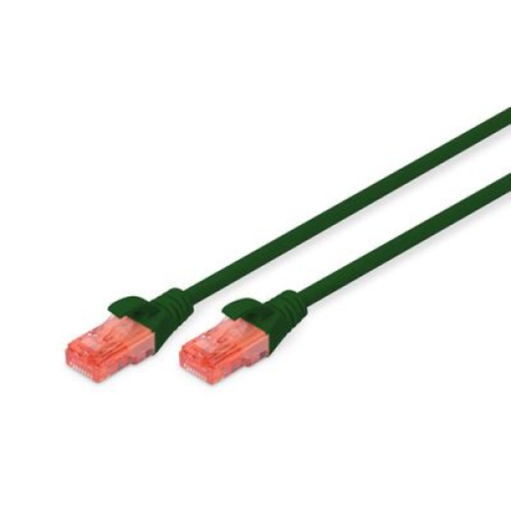 Digitus CAT6 U-UTP Patch Cable 0,5m Green, 150144, Hálózati kábelek