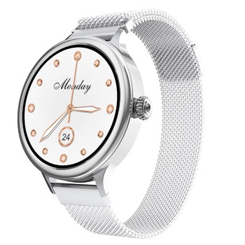 Ceas Smartwatch ISP M4 Lady, FullScreen and FullTouch Color OLED display, Notificari telefon, IP67, Monitorizare puls si bataile inimii, Moduri Multi-Sport, Monitorizare ciclu menstrual, Interfete multiple si diverse functii, Argintiu Metal Ceas Smartwatch ISP M4 Lady, FullScreen and FullTouch Color OLED display, Notificari telefon, IP67, Monitorizare puls si bataile inimii, Moduri Multi-Sport, Monitorizare ciclu menstrual, Interfete multiple si diverse functii, Argintiu Metal