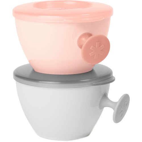 Set Skip Hop 2 Boluri Ergonomice - Soft Gri si Coral
