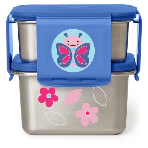 Kit Skip Hop pentru Pranz din Otel Inoxidabil Zoo Fluture