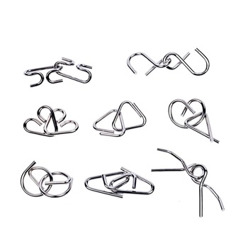 Set puzzle Brain Twister 8 jocuri din Metal, pentru copii si adolescenti, 11BAFF Set puzzle Brain Twister 8 jocuri din Metal, pentru copii si adolescenti, 11BAFF