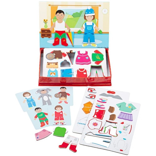 Joc BigJigs Toys Educativ cu Piese Magnetice Hainute Vesele