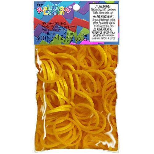 Set Rainbow Loom 300 Elastice Auriu Metalic