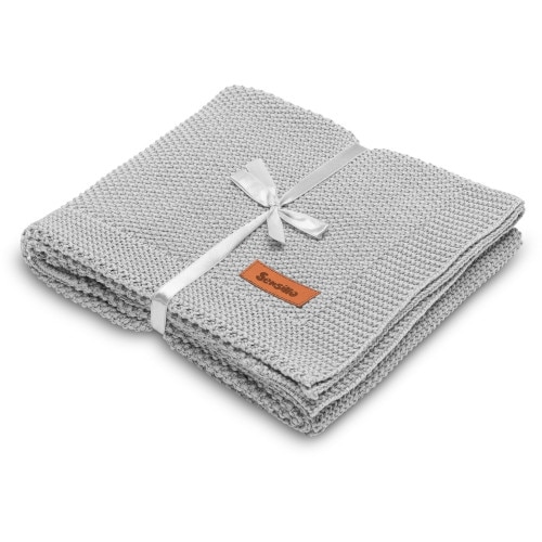 Paturica Sensillo de Bumbac Tricotata 100 x 80 cm, Gri