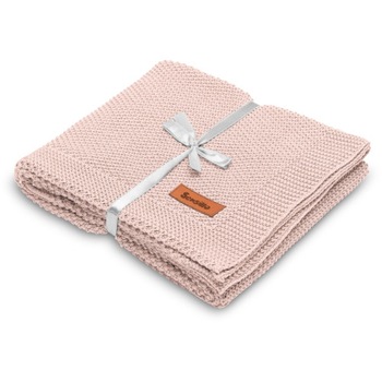 Paturica Sensillo de Bumbac Tricotata 100 x 80 cm, Roz Paturica Sensillo de Bumbac Tricotata 100 x 80 cm, Roz