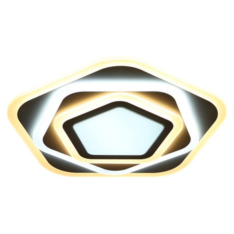 Lustra LED Creative Hexagonal cu Telecomanda, Lumina calda, rece, naturala si Intensitate reglabila, 124 W