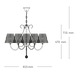 Lustra Interior Erste York 5x60W Max E27 EL0038451 Culoare Crom si Negru
