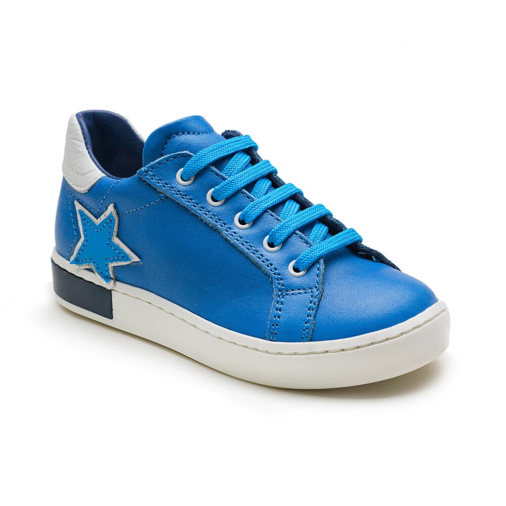 Pantofi casual, piele, Kidopo Cheerful Kid 09, Blue