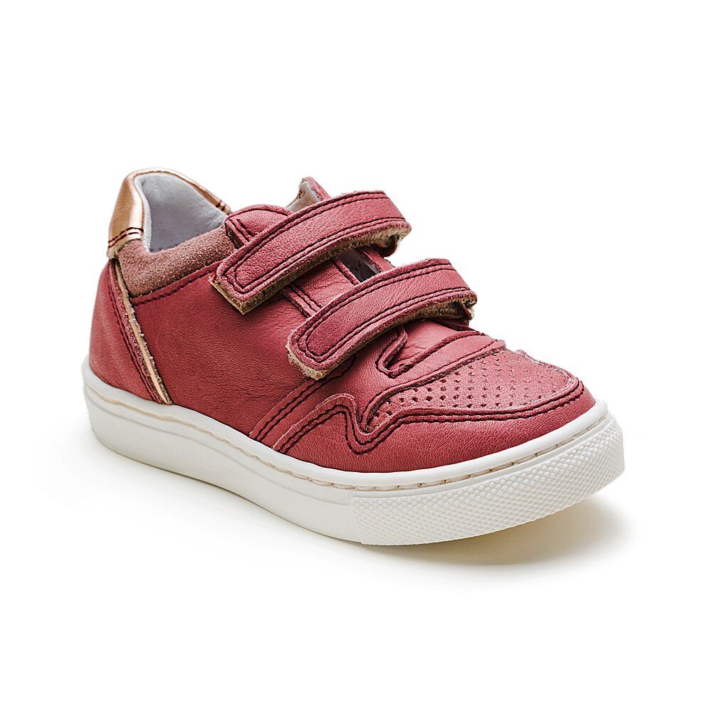 Pantofi casual, piele, fete, Kidopo Cheerful Kid 09, Bordo