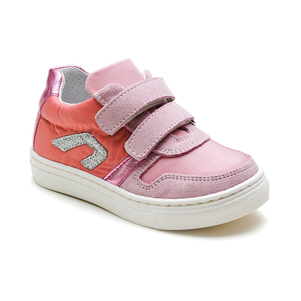 Pantofi casual, piele, fete, Kidopo Cheerful Kid 09, Roz