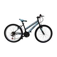 Bicicleta MTB Copii TEC Lady culoare negru/albastru, roata 24" Otel