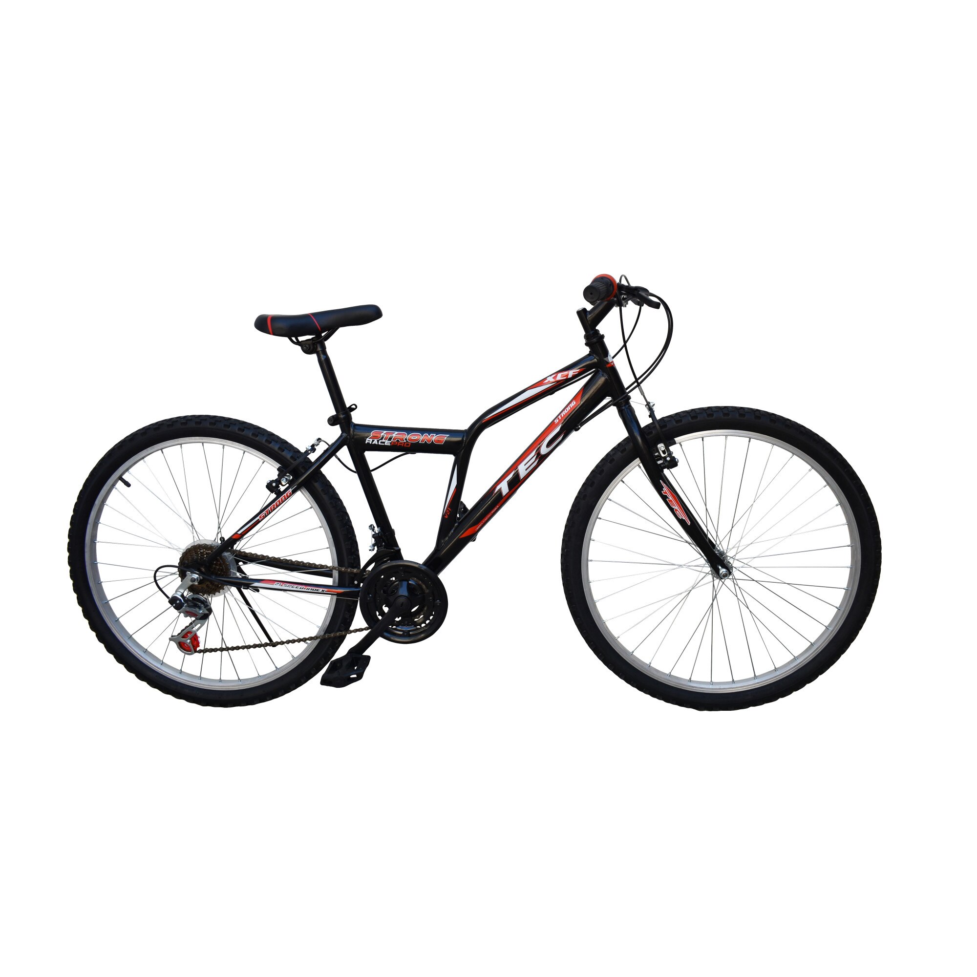 Bicicleta MTB TEC Strong , culoare Negru/Rosu, roata 24