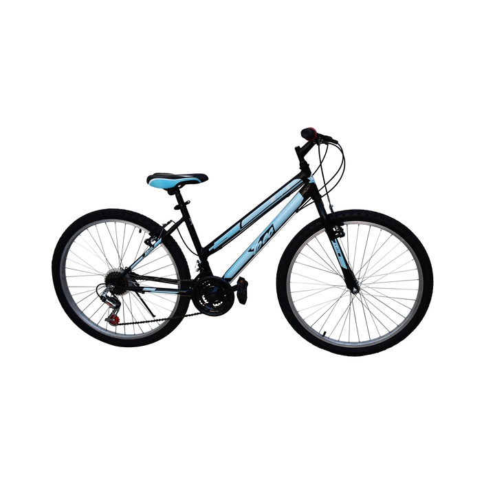 Bicicleta MTB Dame TEC Eros , culoare Negru/Albastru, roata 26" Otel