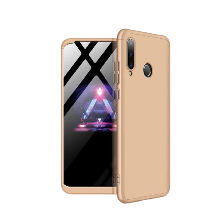 Защитен калъф 360 + стъклено фолио Huawei Y6p, Златист