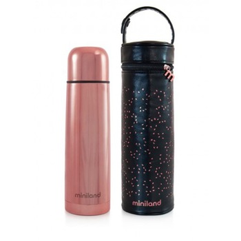 Termos Miniland Baby Lichide Deluxe Rose cu Gentuta Izoterma 500 ml Termos Miniland Baby Lichide Deluxe Rose cu Gentuta Izoterma 500 ml