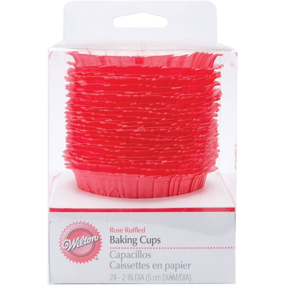 Set de 24 cupe de copt cu volane, pentru briose, Wilton