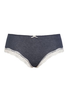 Chiloti din bumbac extra fin, Model clasic semi intreg , Intimamoda Fantastic 1261, Alb/Bleumarin Chiloti din bumbac extra fin, Model clasic semi intreg , Intimamoda Fantastic 1261, Alb/Bleumarin