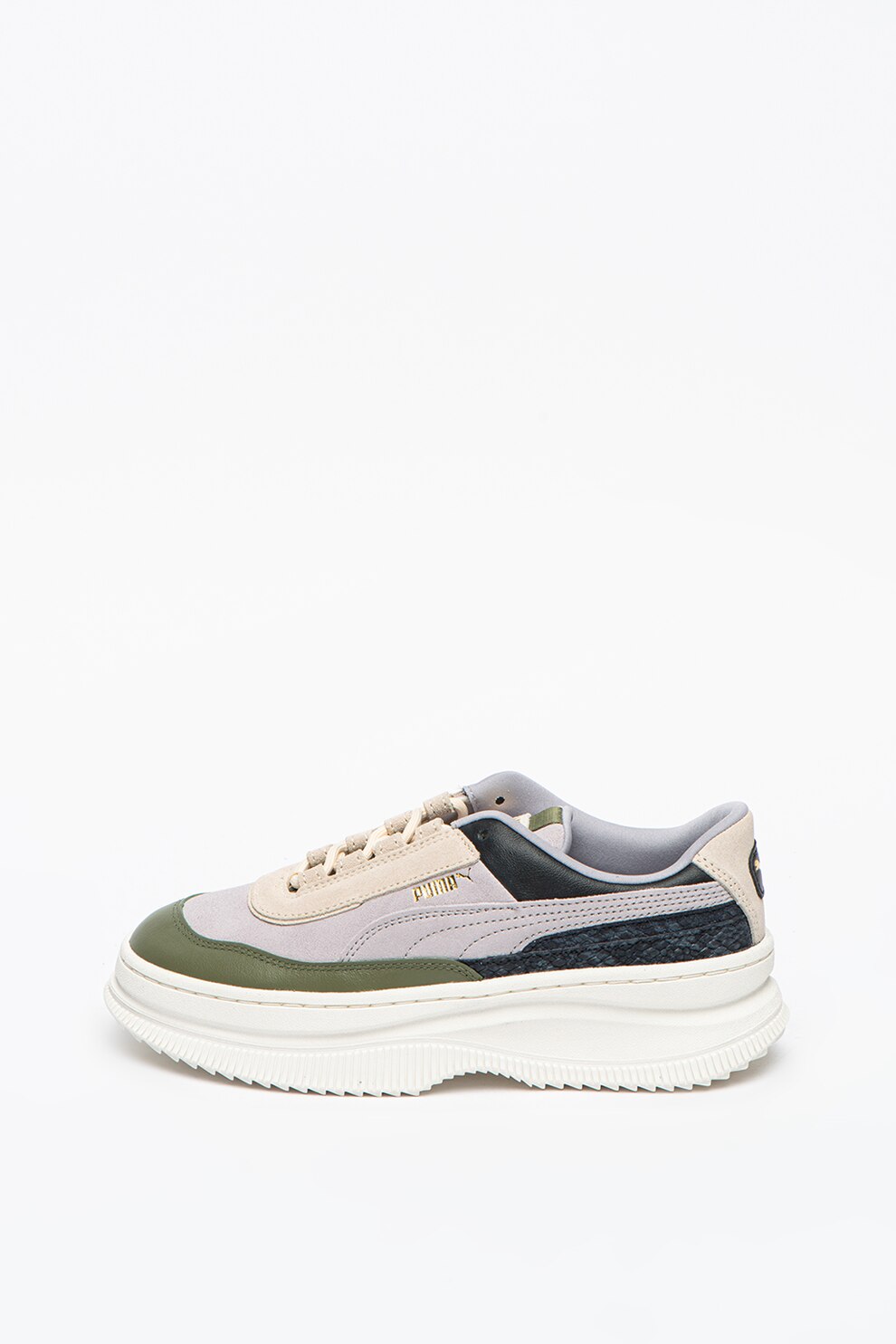 Puma, Pantofi sport cu model colorblock si aspect masiv Deva Reptile