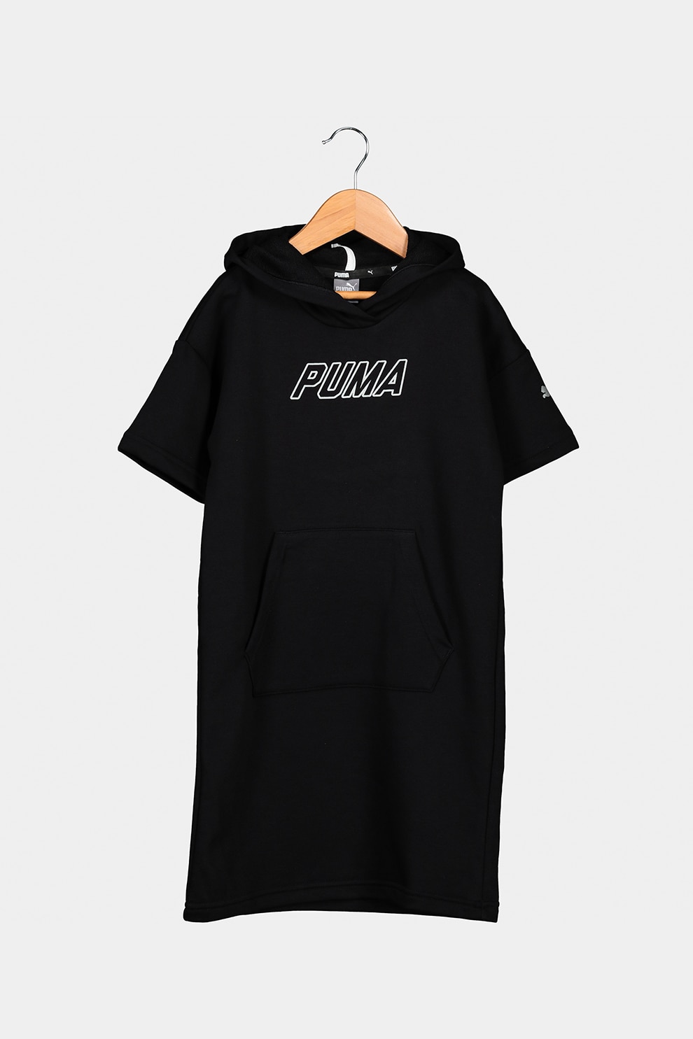 Puma, Rochie tip hanorac cu imprimeu logo Alpha, Negru