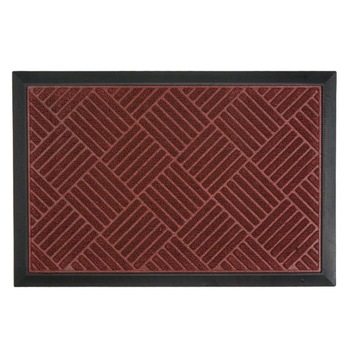 Covoras de intrare,de culoare burgundi, cadru din cauciuc rezistent,60x40cm Covoras de intrare,de culoare burgundi, cadru din cauciuc rezistent,60x40cm