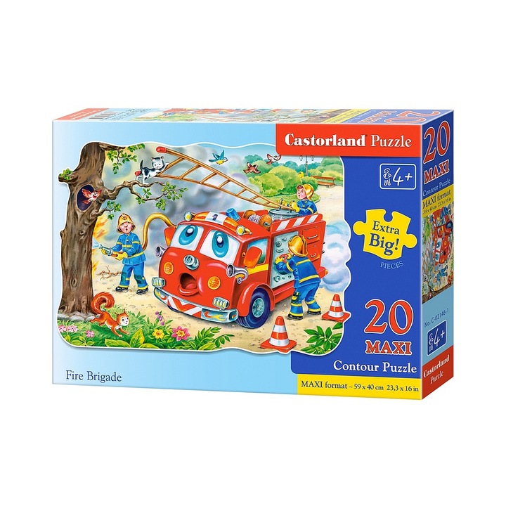 Puzzle Maxi Castorland, Brigada de pompieri , 20 piese