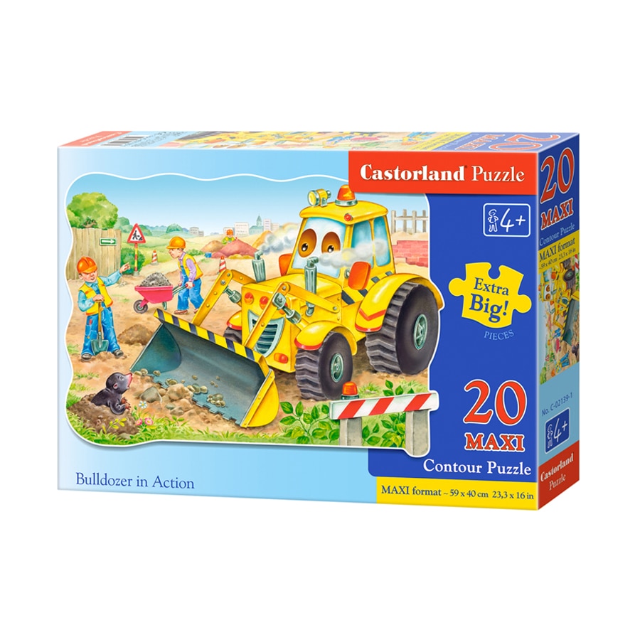 Puzzle Maxi Castorland, Buldozer in actiune, 20 piese