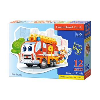 Puzzle Maxi Castorland, Masina de pompieri, 12 piese Puzzle Maxi Castorland, Masina de pompieri, 12 piese