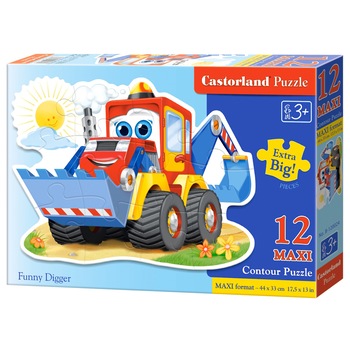 Puzzle Maxi Castorland, Funny Digger, 12 piese