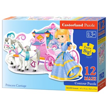 Puzzle Maxi Castorland, Trasura printesei, 12 piese Puzzle Maxi Castorland, Trasura printesei, 12 piese