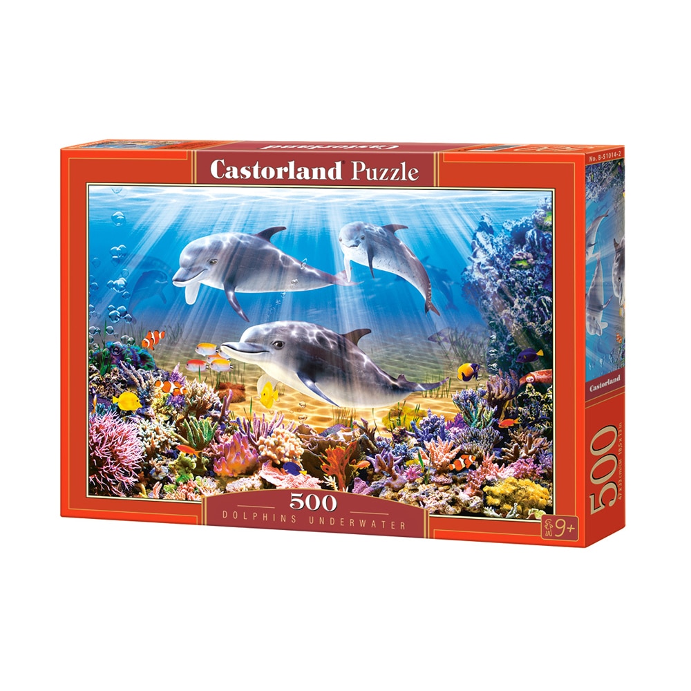 Puzzle Castorland, Dolphins Underwater, 500 piese
