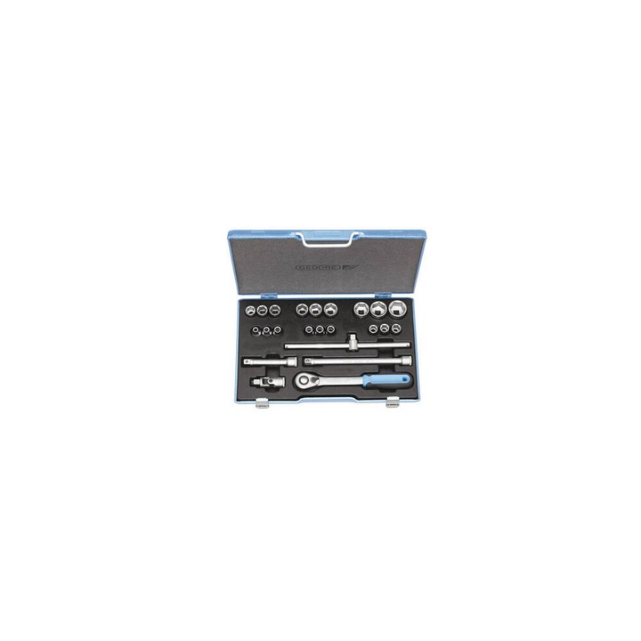 Gedore dugókulcs készlet, 1/2'', 23 részes, hatszög, 8-32 mm (19 EMU-20)