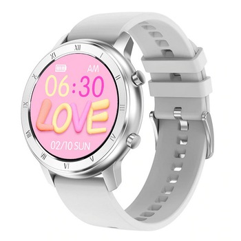 Ceas Smartwatch si Bratara Inteligenta 2 in 1 Dreamtime 89, Full Color OLED display, Notificari Apeluri/SMS/Whatsapp/Facebook, IP68, Monitorizare ciclu menstrual, puls si bataile inimii, 8 Moduri Sport, Interfete multiple, Silver Silicon Ceas Smartwatch si Bratara Inteligenta 2 in 1 Dreamtime 89, Full Color OLED display, Notificari Apeluri/SMS/Whatsapp/Facebook, IP68, Monitorizare ciclu menstrual, puls si bataile inimii, 8 Moduri Sport, Interfete multiple, Silver Silicon