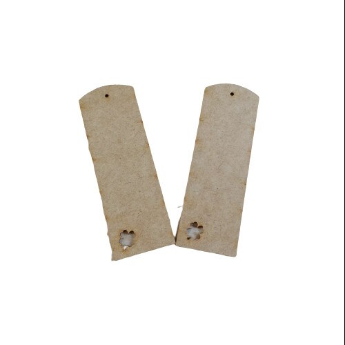 Set 2 bucati semn de carte cu trifoi , 15x5 cm , MDF