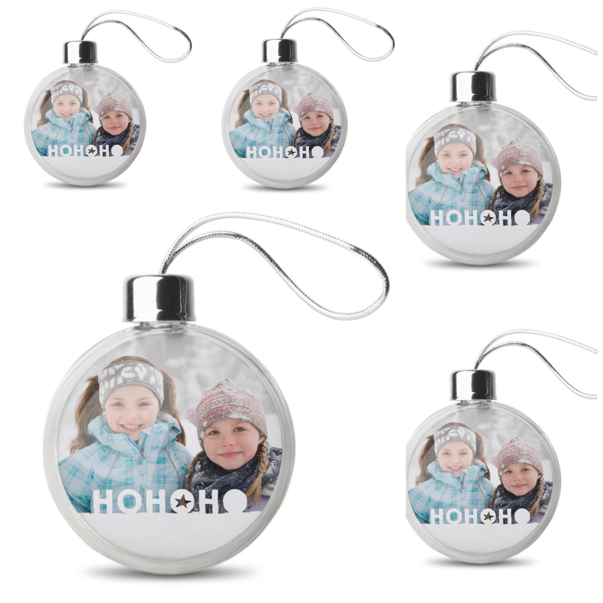 Glob personalizat cu fotografie, set 5 bucati