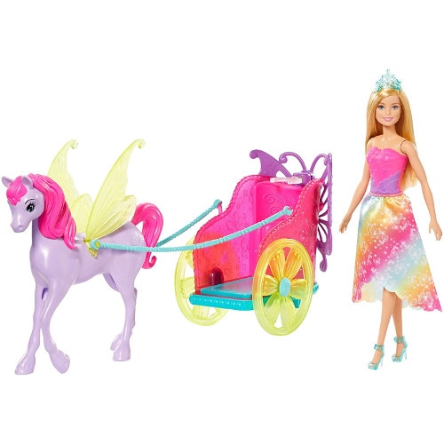 Set Mattel de Joaca Papusa si Caleasca Barbie Dreamtopia