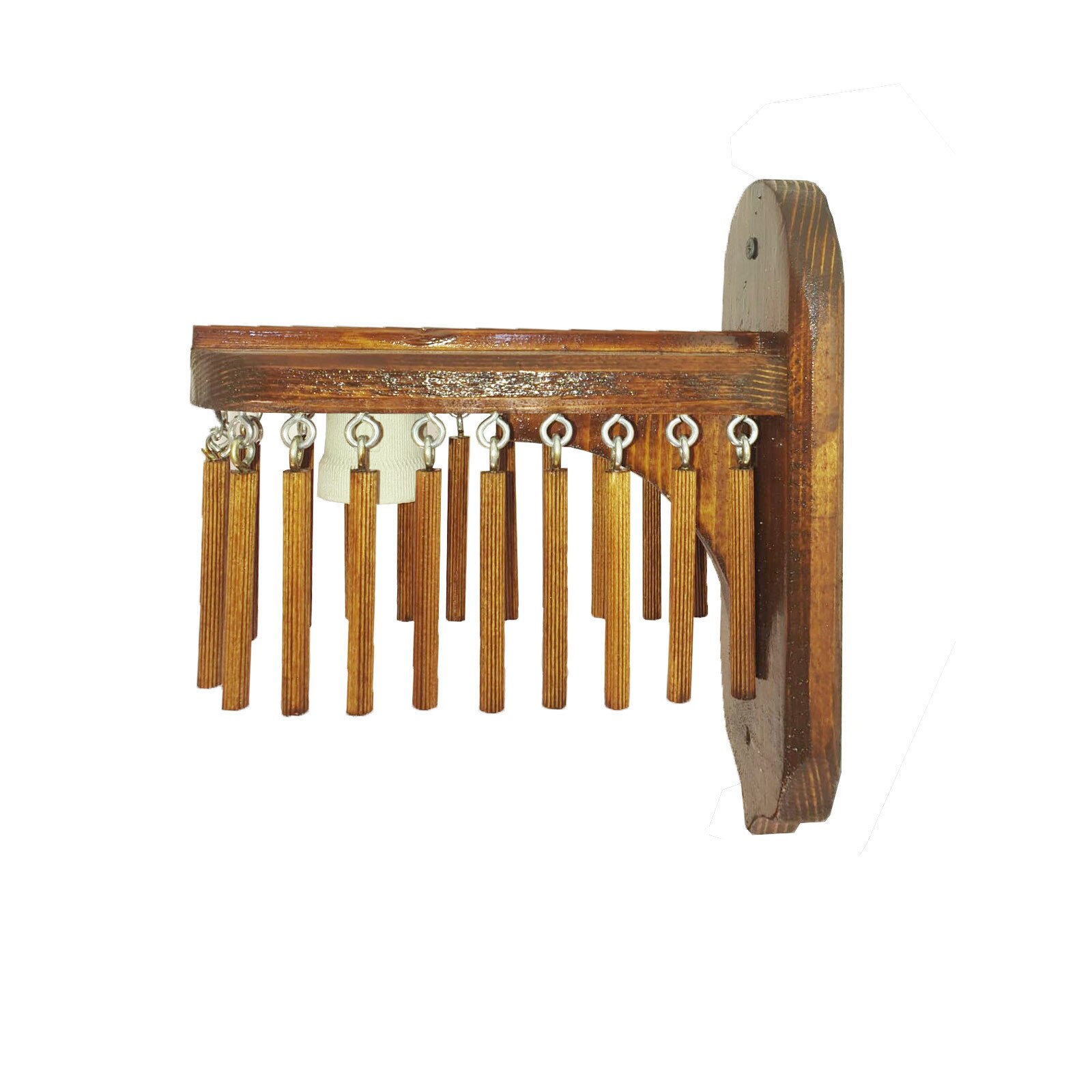Corp iluminat decorativ rustic Metaxa Wood OD21, E27, lemn, culoare stejar, 9.5x22x24 cm