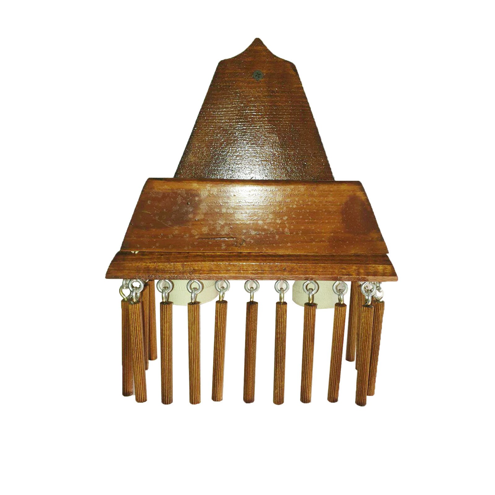 Corp iluminat decorativ rustic Metaxa Wood OD24, E27, lemn, culoare stejar, 20x11x27 cm